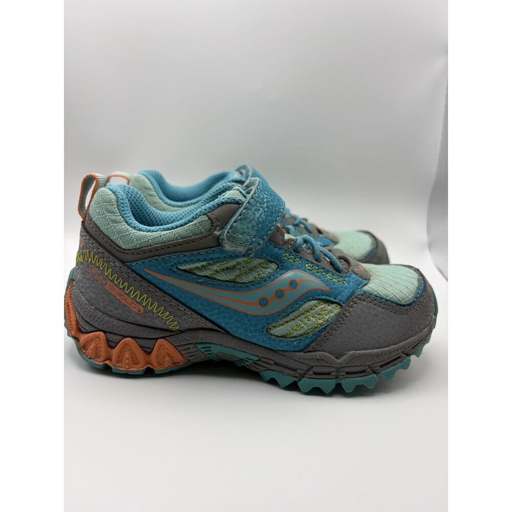 Sacauny Excursion Shield Sneakers Little Girls 10.5W Teal/Grey/Coral